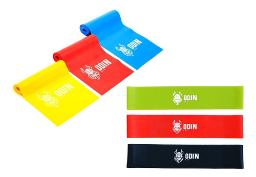 Kit Mini Bands 3 Intensidades Faixas Elásticas Theraband