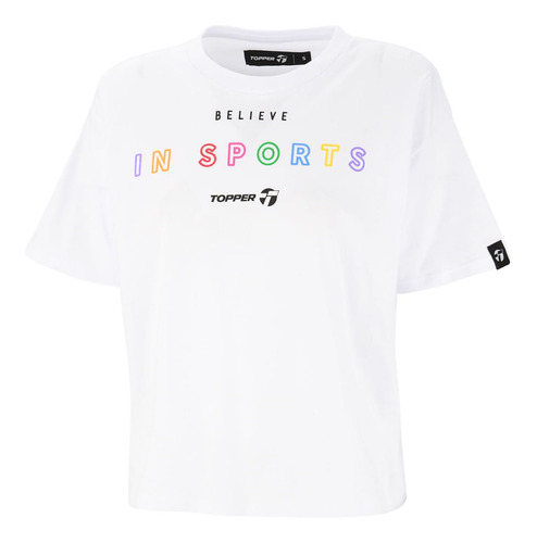 Remera Topper Mujer Graphic Tees Blanca
