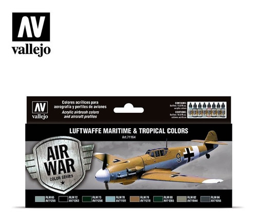 Kit Tintas 71164 Luftwaffe Maritime And Tropical Vallejo Air