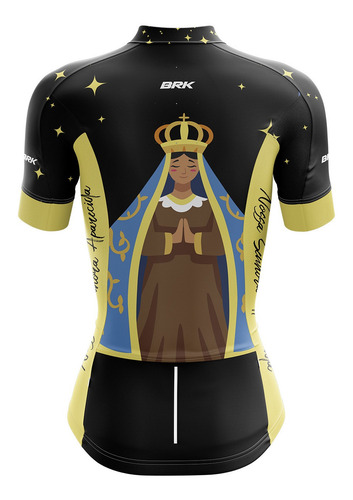 Imagem 2 de 3 de Camisa Ciclismo Brk Feminina Nossa Senhora Aparecida Fpu 50+