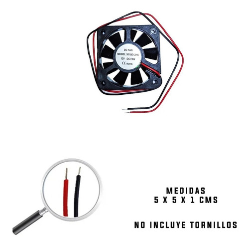 Ventilador 12v 5x5x1 Cms / Eleco
