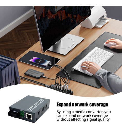 Convertidor De Medios Ethernet De Fibra Convertidor Monomodo