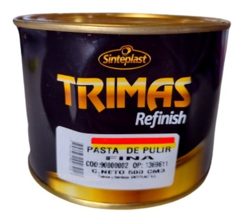 Pasta Pulir Fina 500 G Trimas Sinteplast Tecnopaint