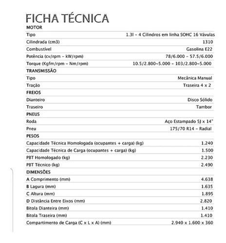 Picape Effa V21 Cab Simples, 1.3 Gas, Completa C/carroceria