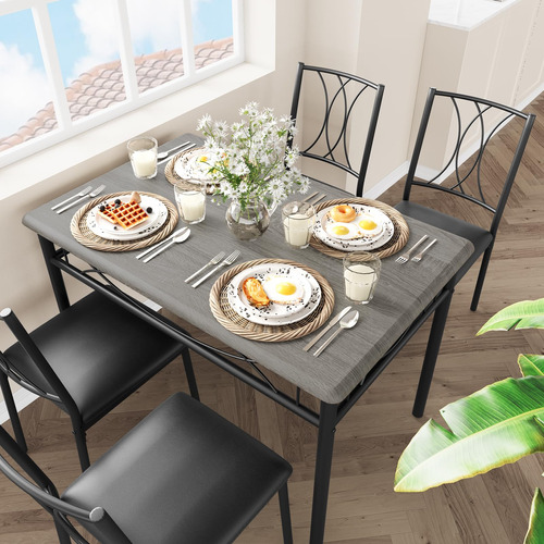 Conjunto De Mesa Y Sillas Comedor Para 4 Personas Compacto