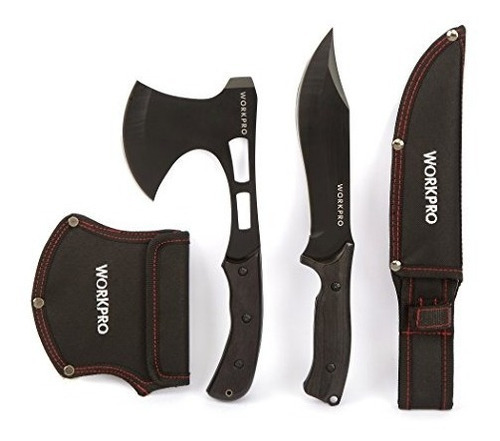 Kit De Hacha Y Cuchillo De Acero Workpro