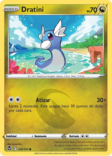 Dratini Pokémon Tcg Go Carta Original 