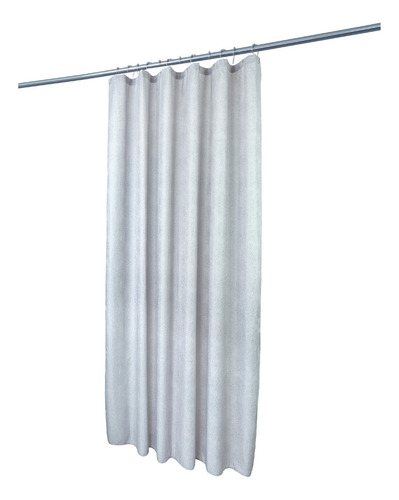 Cortina Para Baño De Poliéster Sparkle Bath Styles Color Gris Rayas