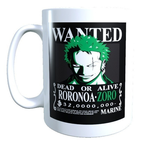 Taza Diseño One Piece Roronoa Zoro Poster