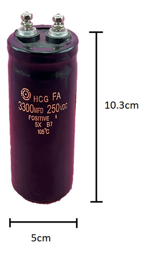 3300uf 250v 105° Capacitor Electrolítico
