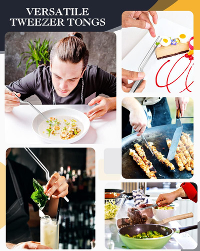 Juego De Pinzas De Cocina Y Pinzas Acodadas De 10 Pulgadas,