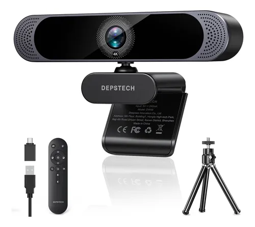 Cámara Web Depstech 4k Con Micrófono, Sensor Sony, Enfoque A