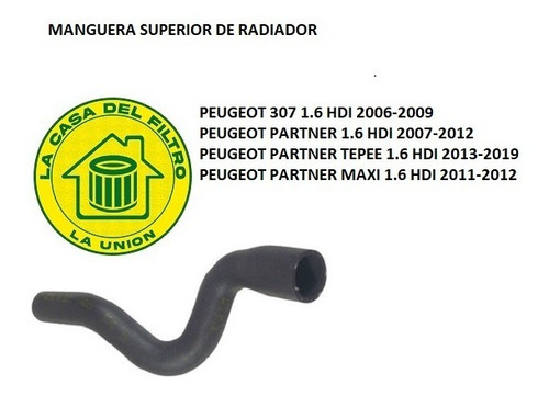 Manguera De Radiador Superior Peugeot Partner 1.6 1343gh