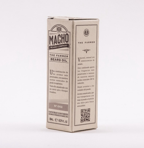 Aceite Barba Macho Beard. The Farmer: Ideal Piel Sensible