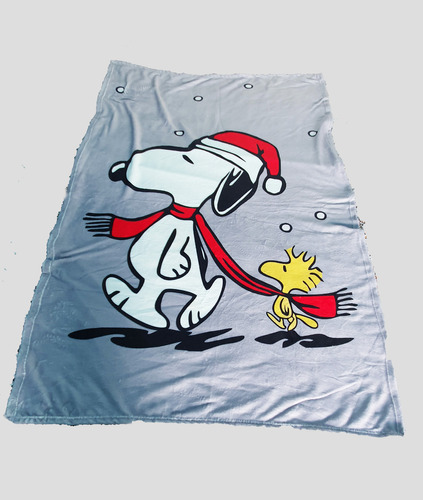 Frazada/cobija Snoopy Navidad 110x160 Cm