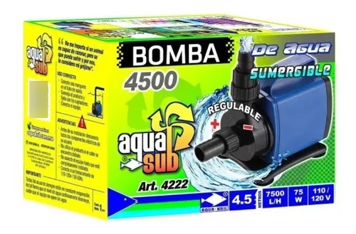 Bomba Agua Sumergible Fuente Pecera Acuario 280l/h 85cm 5042
