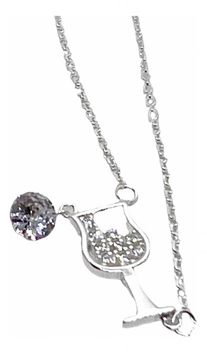 Imagen 6 de 7 de Collar Con Dije Copa De Plata 925.