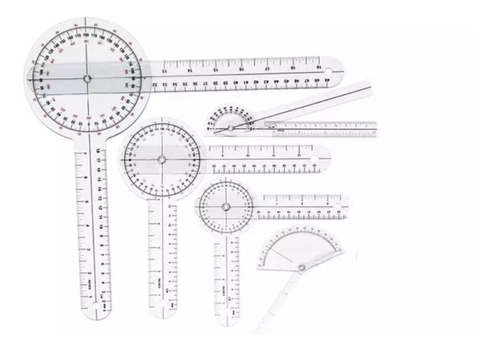 Set 6 Goniometros Medida Rango Movimiento Angulos Rom 