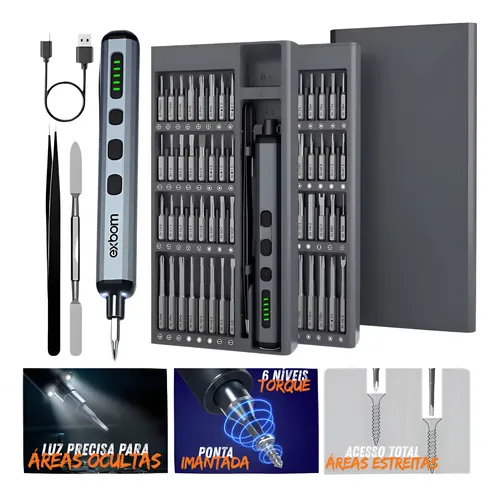 Kit Chave De Precisão Eletrica Fenda Parafusadeira 68 Em 1 | Frete Kit Chave De Precisão Eletrica Fenda Parafusadeira 68 Em 1 | Frete