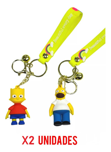 Llaveros De Goma Figura Los Simpsons 7cm