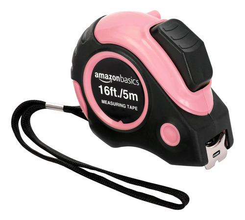 Amazon Basics Tape Measure - 16 Pies, Pink