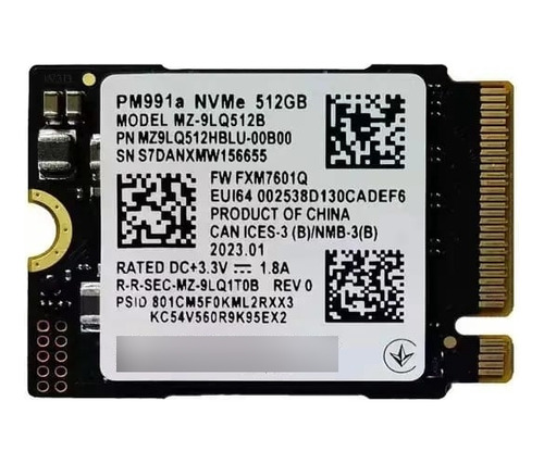 Disco Ssd M.2 Nvme Pcie 512gb 2230 Steam Deck Surface Pro