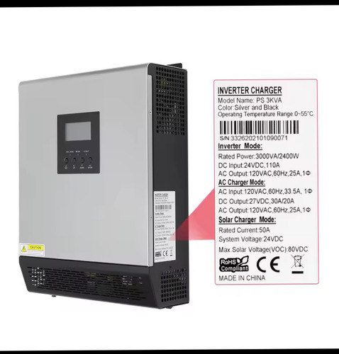 Inversor Híbrido 24v Potência De 3000w Pico De 2400w /120v