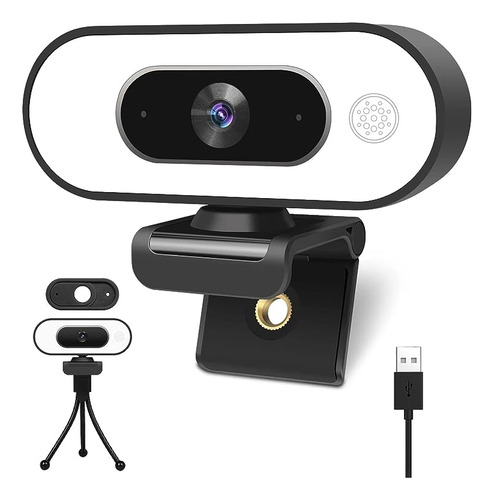 Camara Con Anillo Luz Plug And Play Cubierta Privacidad Y Tr