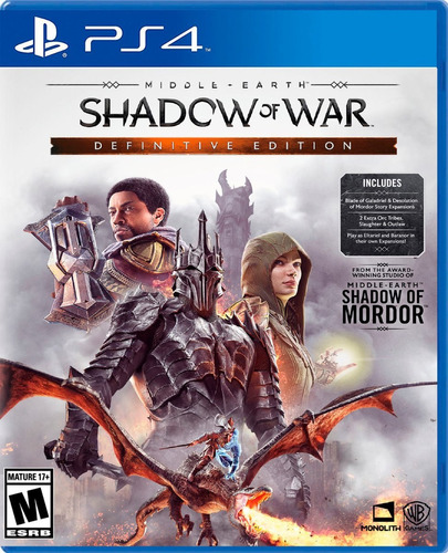 Middle Earth Shadow Of War Definitive Edition Ps4 Fisico