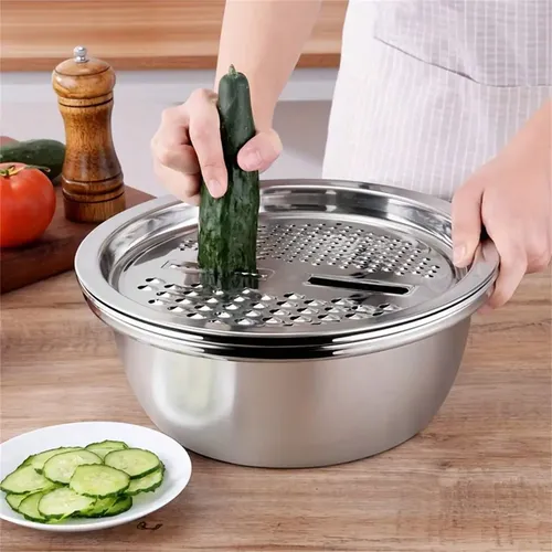 Juego De Cocina De Acero Inoxidable Con Molinillo Integrado - R$ 25,85