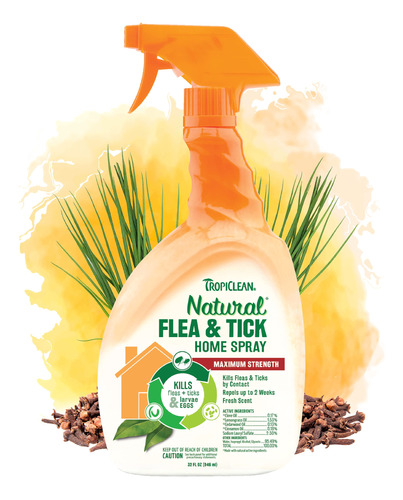 Tropiclean Pulverizador Natural Para Pulgas Y Garrapatas Par