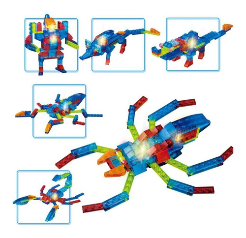 Crystaland Bloques Luminosos Ladrillos Con Luz Araña 6 En 1