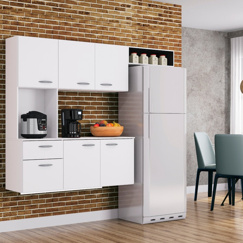 Imagen 2 de 3 de Cocina Superior 6 Puertas Compacto Isis Blanco