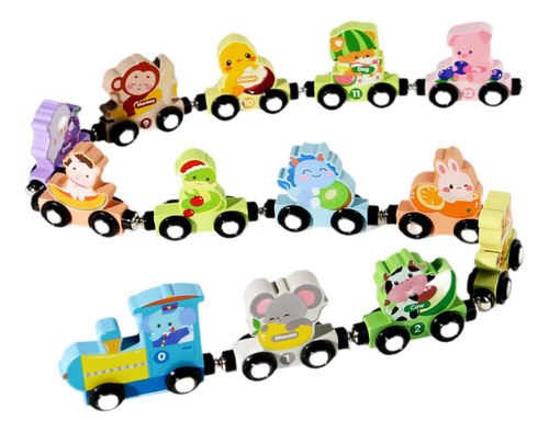 Juego De Trenes De Madera, Vehículos, Juguetes De Zodíaco