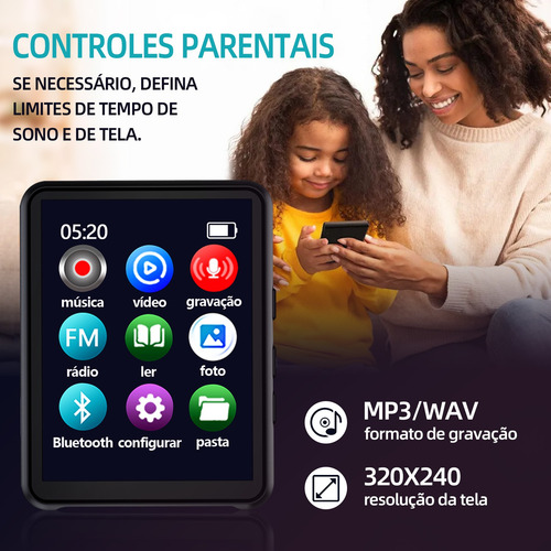 Mp4 Play Leitor De Mp3 E Mp4 Com Tela De 1,77'' Gn-406