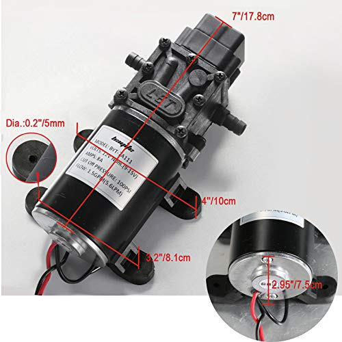 Bomba De Agua De Diafragma De 12 V, 1,5 Gpm (5,6 L/min)...