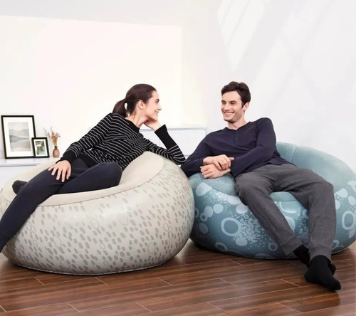 Imagen 5 de 8 de Sillon Puff Inflable Sofa Individual Colchon Bestway 75052