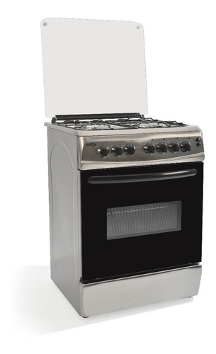 Cocina Delne 4 Hornallas Gas Acero Inox. Termocupla 60cm Color Acero inoxidable