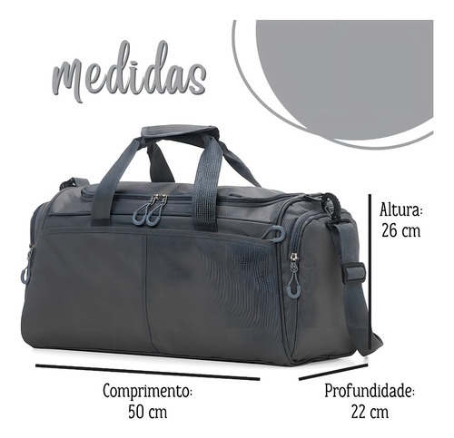 Sacola Mala De Mão Bolsa De Viagem E Academia Extra Grande Cor Preto