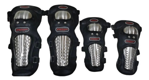 Set Protección Rodilleras Y Coderas Moto Bicicleta