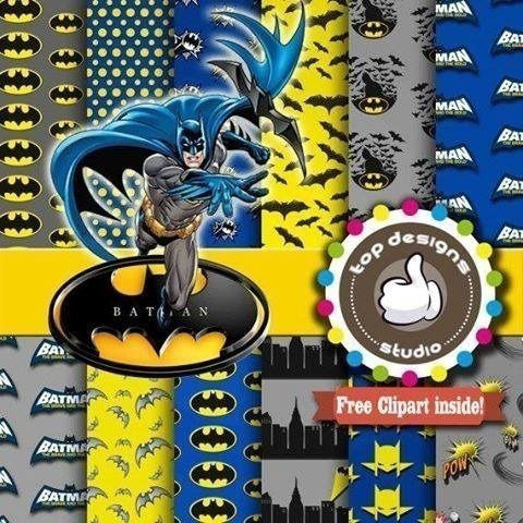 Kit Imprimible Pack Fondos Clipart - Batman