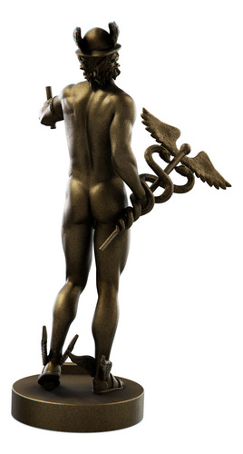 Estátua Hermes - Van Der Schardt - Recriação - Sem Pano Cor Cor Ouro Velho