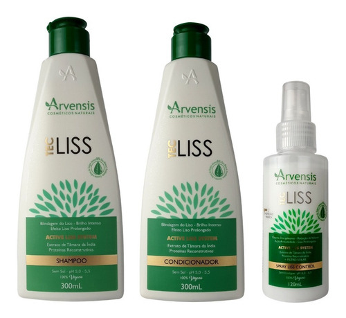 Kit Arvensis Shampoo + Condicionador + Finalizador Tec Liss