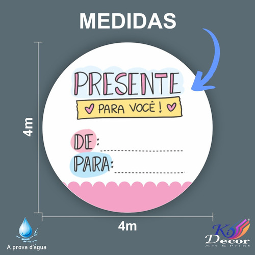 100 etiquetas adhesivas de 4 x 4 cm para regalos, varios modelos, diseño impreso Erp432