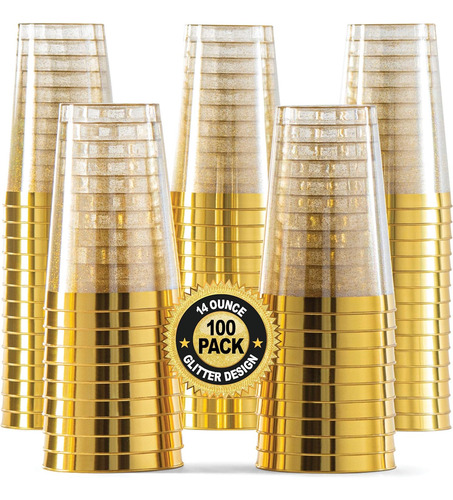 Vasos Desechables Chateau Vajilla Fina, 414 Ml, 100 Unid.