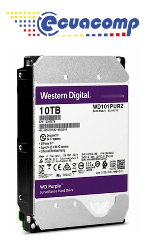 Disco Duro Western D. Wd101pur Purple 10tb 6gb/s Pc Sata 3.5