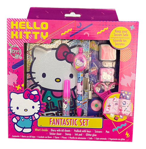 Diario Hello Kitty C/candado Con Accesorio Escolar Original