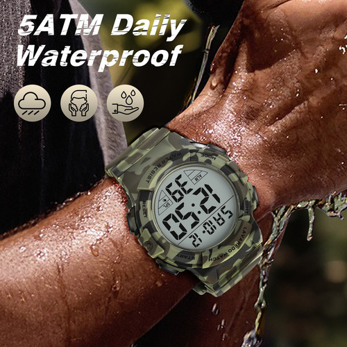 Reloj Para Hombre Deportivo Digital Multifunción Impermeable