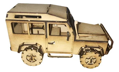 Rompecabezas 3d Land Rover Defender 50 Piezas Mdf