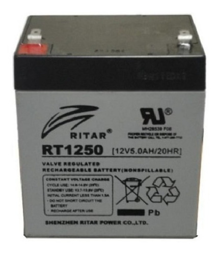 Batería Ritar 12v 5ah Agm. Ref: Rt 1250